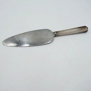 Holmes & Edwards Cake Pie Server Silver Plate Ornate Handle Stainless Blade